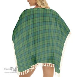 ScotsTee Shop Scottish Dunbar Hunting Modern Tartan Square Fringed Shawl