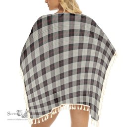 ScotsTee Shop Scottish Dunlop Hunting Modern Tartan Square Fringed Shawl