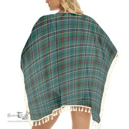 ScotsTee Shop Scottish Duncan of Sketraw Modern Tartan Square Fringed Shawl