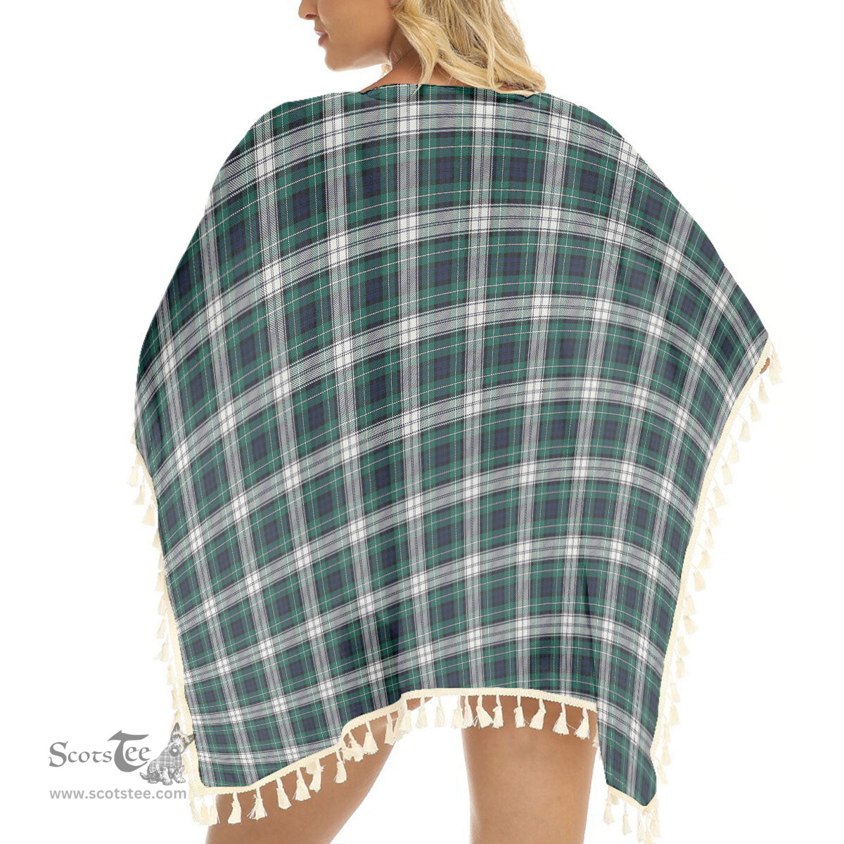 ScotsTee Shop Scottish Forbes Dress Modern Tartan Square Fringed Shawl