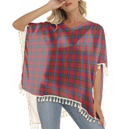 ScotsTee Shop Scottish Donald of Glenaladale Tartan Square Fringed Shawl