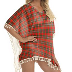 ScotsTee Shop Scottish Drummond of Perth Tartan Square Fringed Shawl