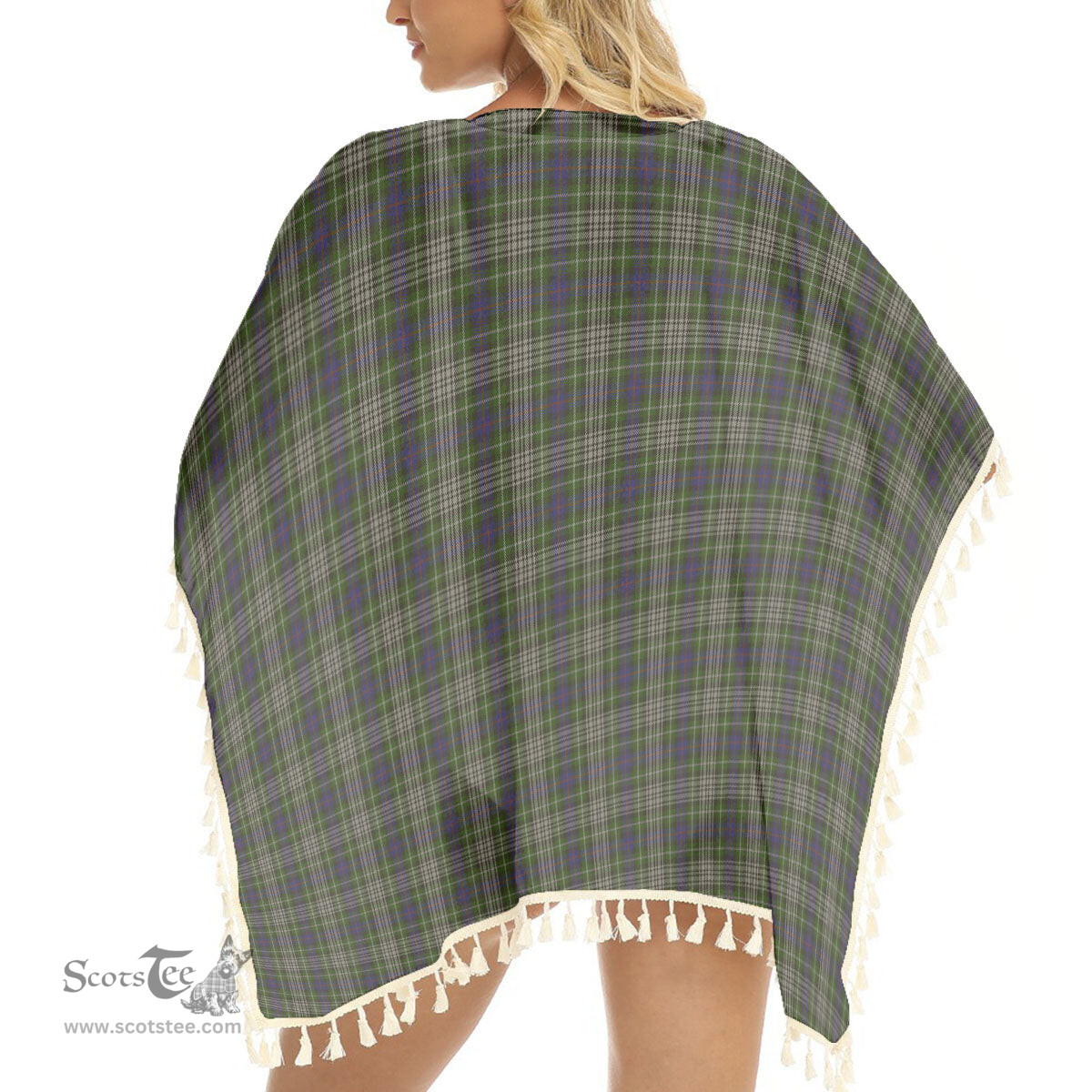 ScotsTee Shop Scottish Davidson Tulloch Dress Tartan Square Fringed Shawl