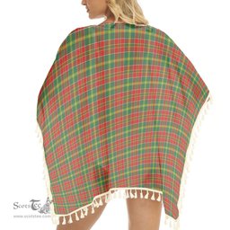 ScotsTee Shop Scottish Donald of Kingsburgh Modern Tartan Square Fringed Shawl