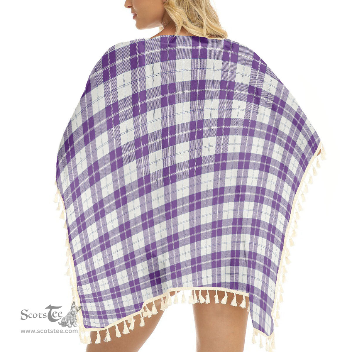 ScotsTee Shop Scottish Dunlop Dress Modern Tartan Square Fringed Shawl
