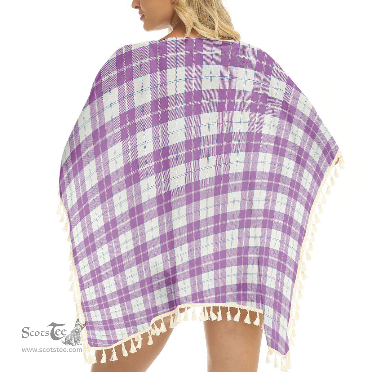 ScotsTee Shop Scottish Dunlop Dress Ancient Tartan Square Fringed Shawl