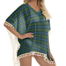 ScotsTee Shop Scottish Ferguson of Atholl Tartan Square Fringed Shawl