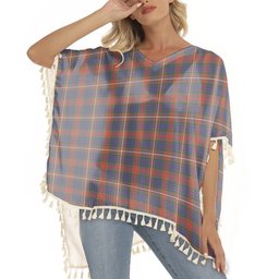 ScotsTee Shop Scottish Fraser Hunting Modern Tartan Square Fringed Shawl