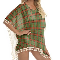 ScotsTee Shop Scottish Dalrymple of Castleton #2 Ancient Tartan Square Fringed Shawl