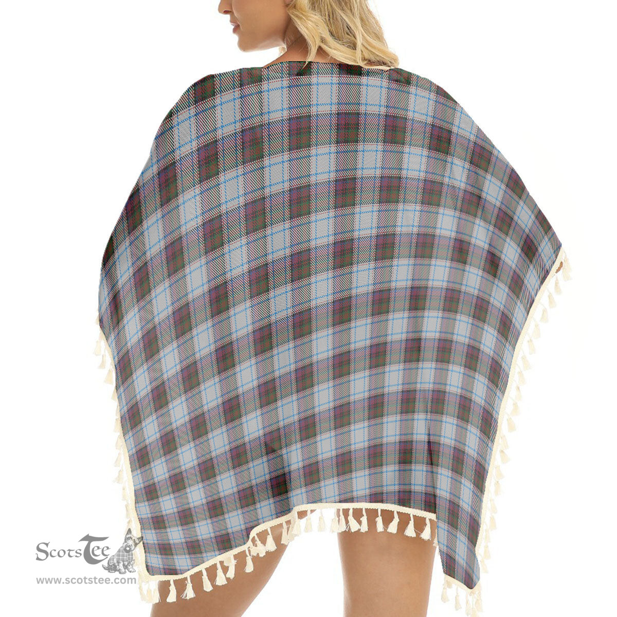 ScotsTee Shop Scottish Donald Dress Ancient Tartan Square Fringed Shawl