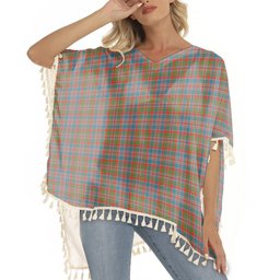 ScotsTee Shop Scottish Donald of Boisdale Ancient Tartan Square Fringed Shawl