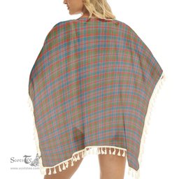 ScotsTee Shop Scottish Donald of Boisdale Ancient Tartan Square Fringed Shawl