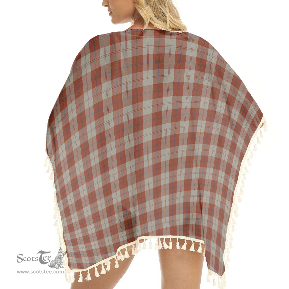 ScotsTee Shop Scottish Davidson Dress Dancers Tartan Square Fringed Shawl