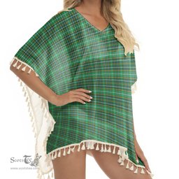 ScotsTee Shop Scottish Forrester Hunting Modern Tartan Square Fringed Shawl