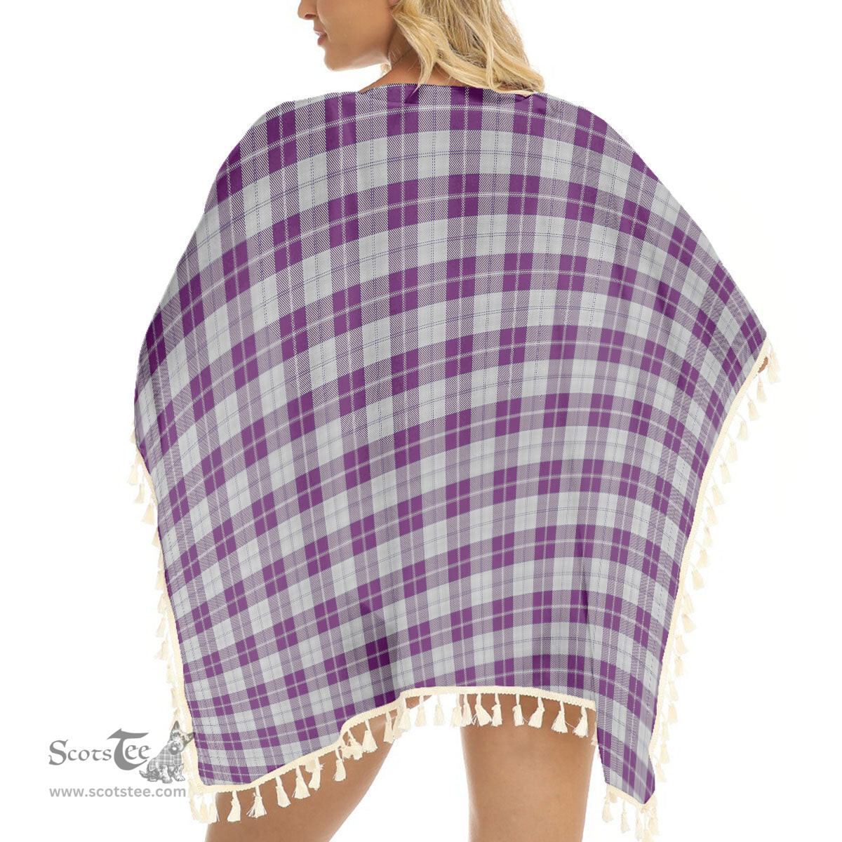 ScotsTee Shop Scottish Dunlop Dress Tartan Square Fringed Shawl