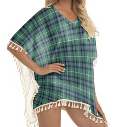 ScotsTee Shop Scottish Donald of the Isles Hunting Ancient Tartan Square Fringed Shawl