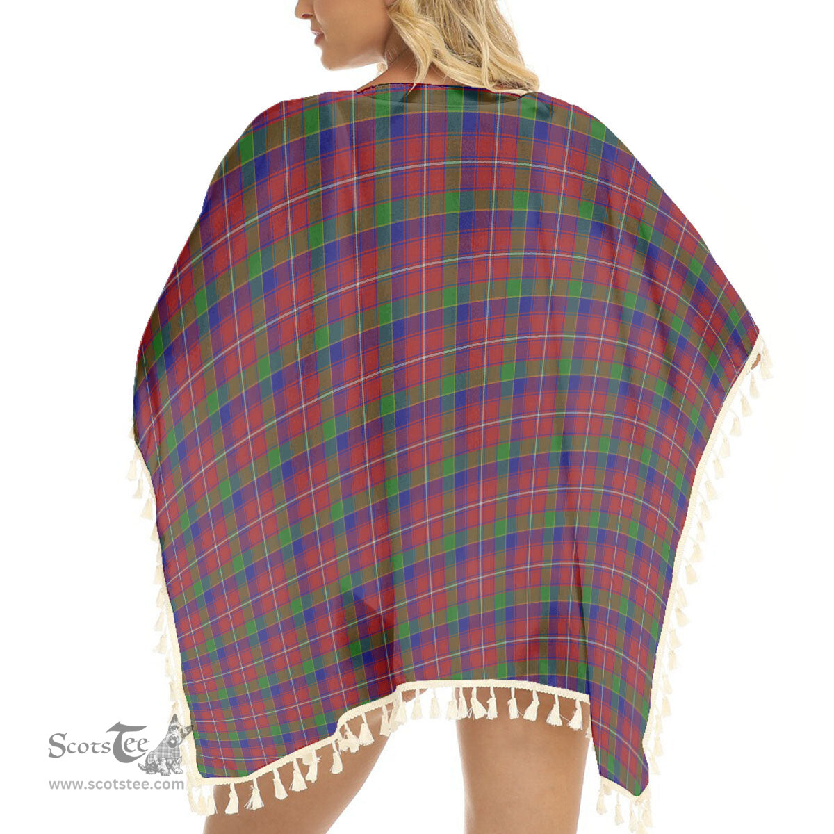 ScotsTee Shop Scottish Fitzgerald Dress Tartan Square Fringed Shawl