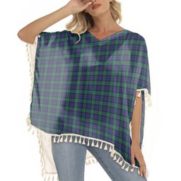 ScotsTee Shop Scottish Graham of Menteith Tartan Square Fringed Shawl