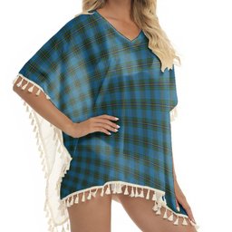 ScotsTee Shop Scottish Murray of Elibank Tartan Square Fringed Shawl
