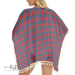 ScotsTee Shop Scottish Skene of Cromar Modern Tartan Square Fringed Shawl