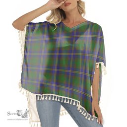 ScotsTee Shop Scottish Strange of Balkaskie Tartan Square Fringed Shawl