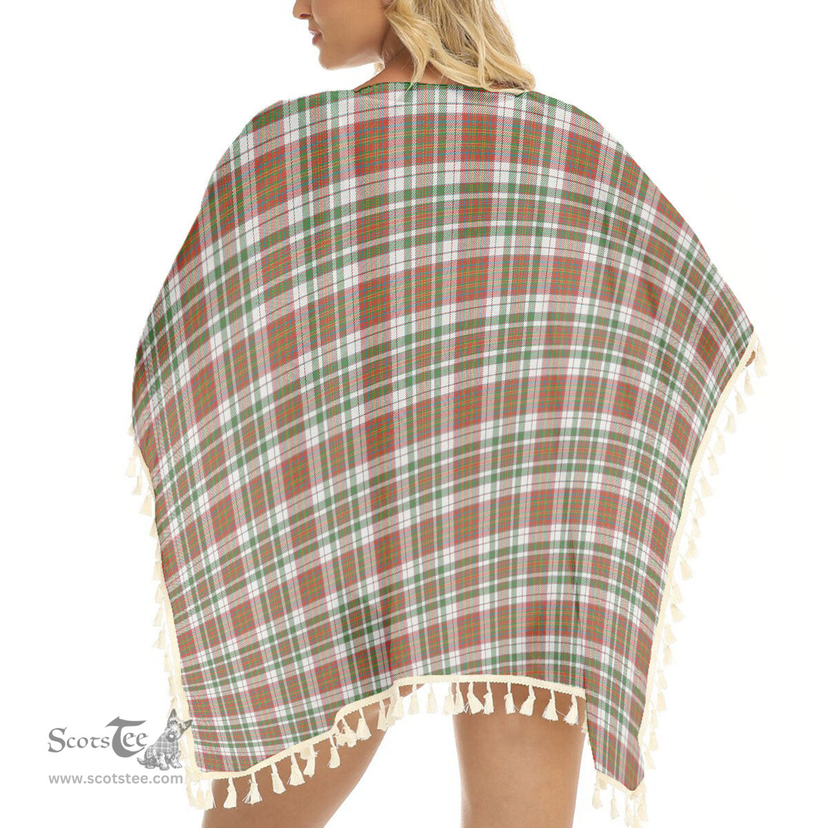 ScotsTee Shop Scottish McAlister Dress Ancient Tartan Square Fringed Shawl
