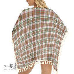 ScotsTee Shop Scottish McAlister Dress Ancient Tartan Square Fringed Shawl