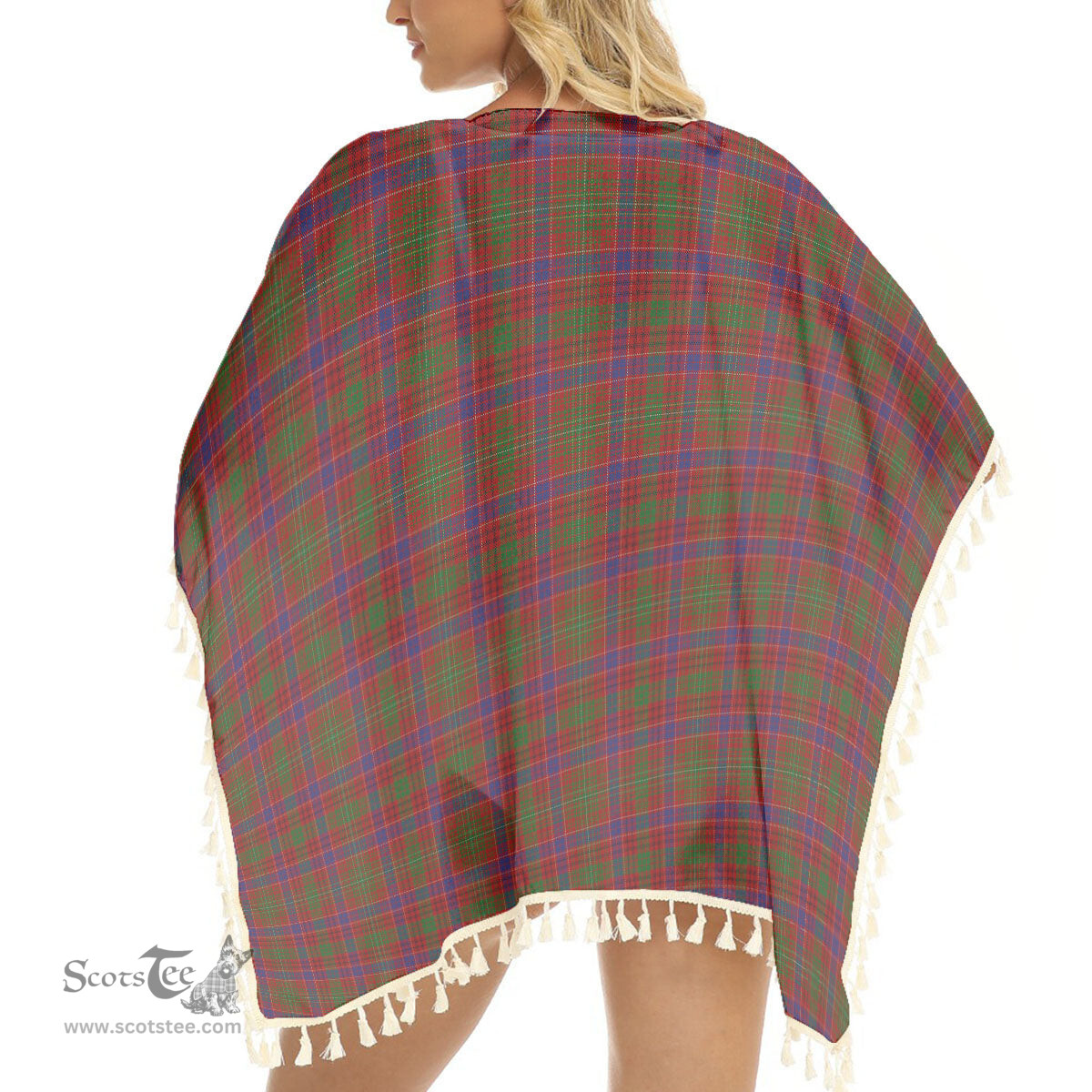 ScotsTee Shop Scottish MacRae The Prince_s Own Tartan Square Fringed Shawl
