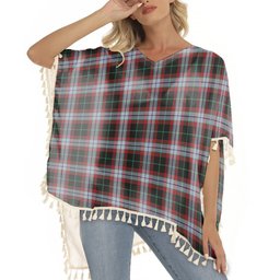 ScotsTee Shop Scottish Lindsay Hunting Ancient Tartan Square Fringed Shawl