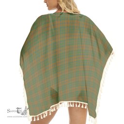 ScotsTee Shop Scottish McAlister of Glenbarr Hunting Modern Tartan Square Fringed Shawl