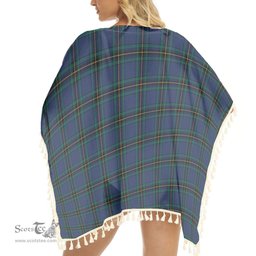 ScotsTee Shop Scottish Murray of Elibank Modern Tartan Square Fringed Shawl
