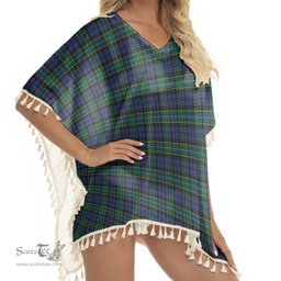 ScotsTee Shop Scottish Hogarth of Firhill 2 Tartan Square Fringed Shawl