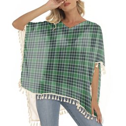 ScotsTee Shop Scottish McDonald Lord of the Isles Hunting Modern Tartan Square Fringed Shawl