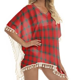 ScotsTee Shop Scottish McDonald of Sleat Modern Tartan Square Fringed Shawl