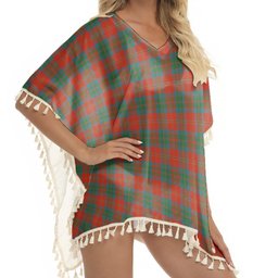 ScotsTee Shop Scottish MacPherson of Cluny Ancient Tartan Square Fringed Shawl