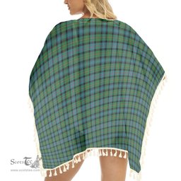 ScotsTee Shop Scottish McLeod of Skye Ancient Tartan Square Fringed Shawl
