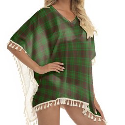 ScotsTee Shop Scottish MacAlister of Glenbarr Hunting Tartan Square Fringed Shawl