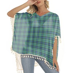 ScotsTee Shop Scottish MacNeill of Colonsay Ancient Tartan Square Fringed Shawl