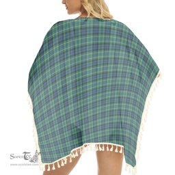 ScotsTee Shop Scottish MacNeill of Colonsay Ancient Tartan Square Fringed Shawl