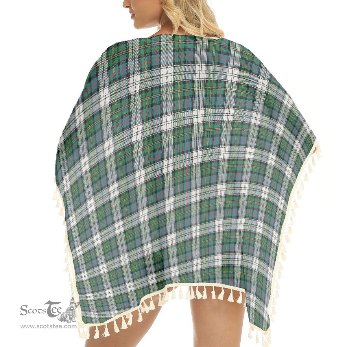 ScotsTee Shop Scottish MacCallum Dress Ancient Tartan Square Fringed Shawl