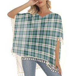 ScotsTee Shop Scottish McLeod Of Californian Ancient Tartan Square Fringed Shawl
