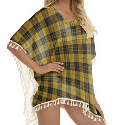 ScotsTee Shop Scottish McLeod of Lewis Ancient Tartan Square Fringed Shawl