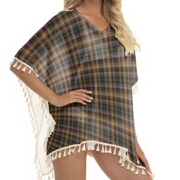ScotsTee Shop Scottish MacKay of Strathnaver Tartan Square Fringed Shawl