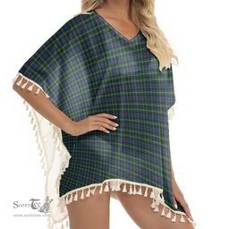 ScotsTee Shop Scottish Graham of Montrose 3 Tartan Square Fringed Shawl