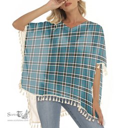 ScotsTee Shop Scottish McTavish Dress Ancient Tartan Square Fringed Shawl