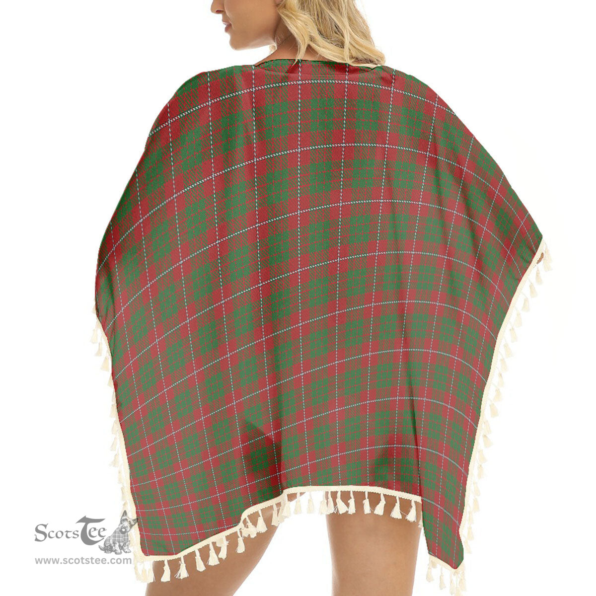ScotsTee Shop Scottish MacGregor of Balquidder Tartan Square Fringed Shawl