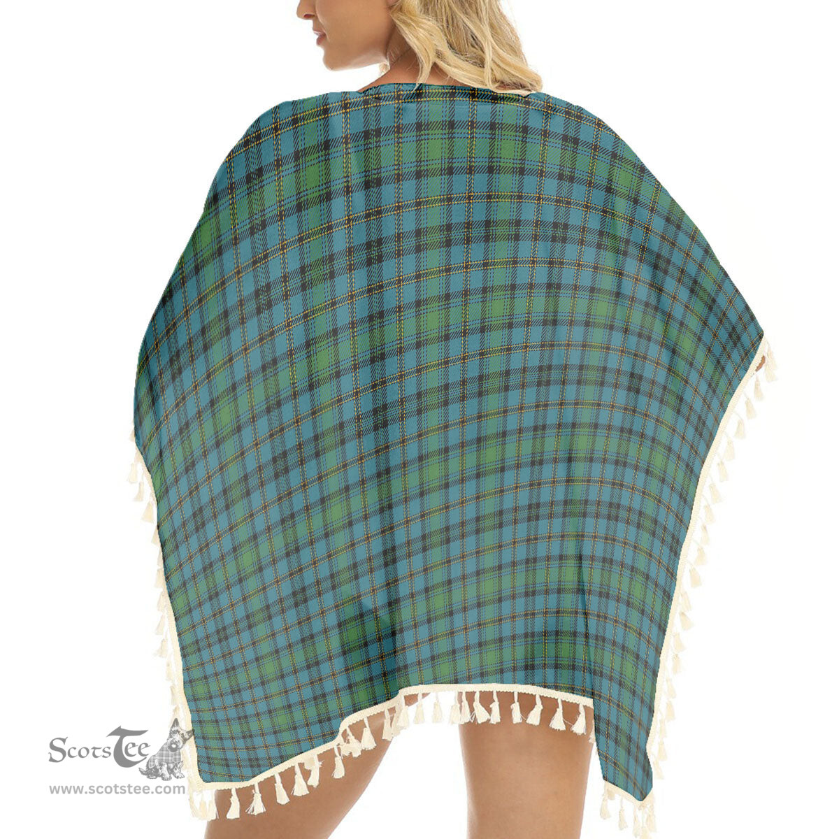 ScotsTee Shop Scottish Hope Vere Ancient Clan Tartan Square Fringed Shawl