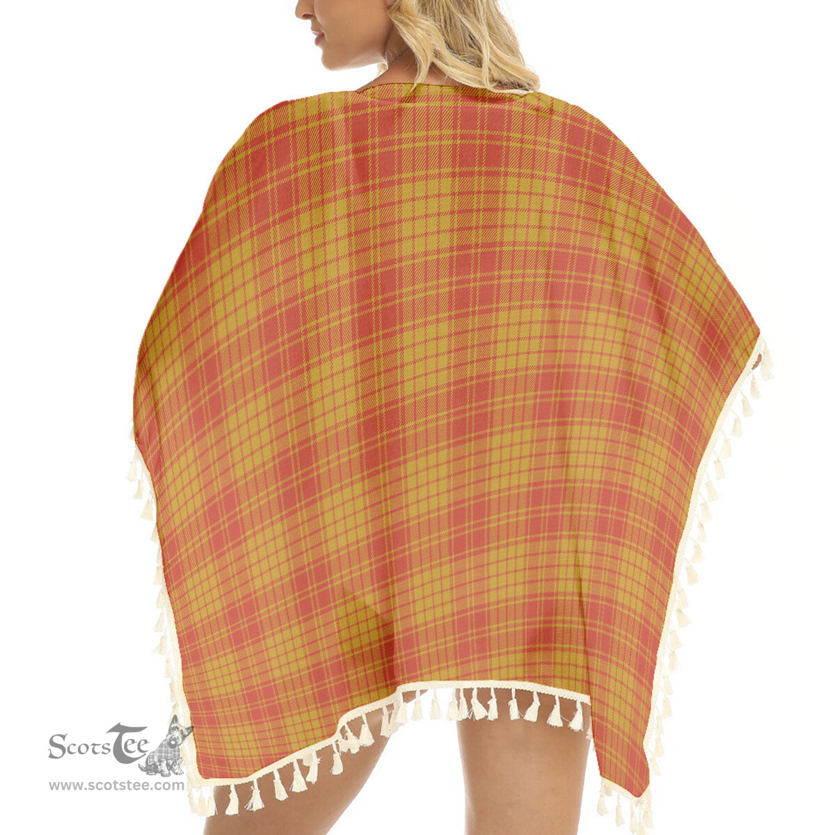 ScotsTee Shop Scottish McMillan Dress Ancient Tartan Square Fringed Shawl