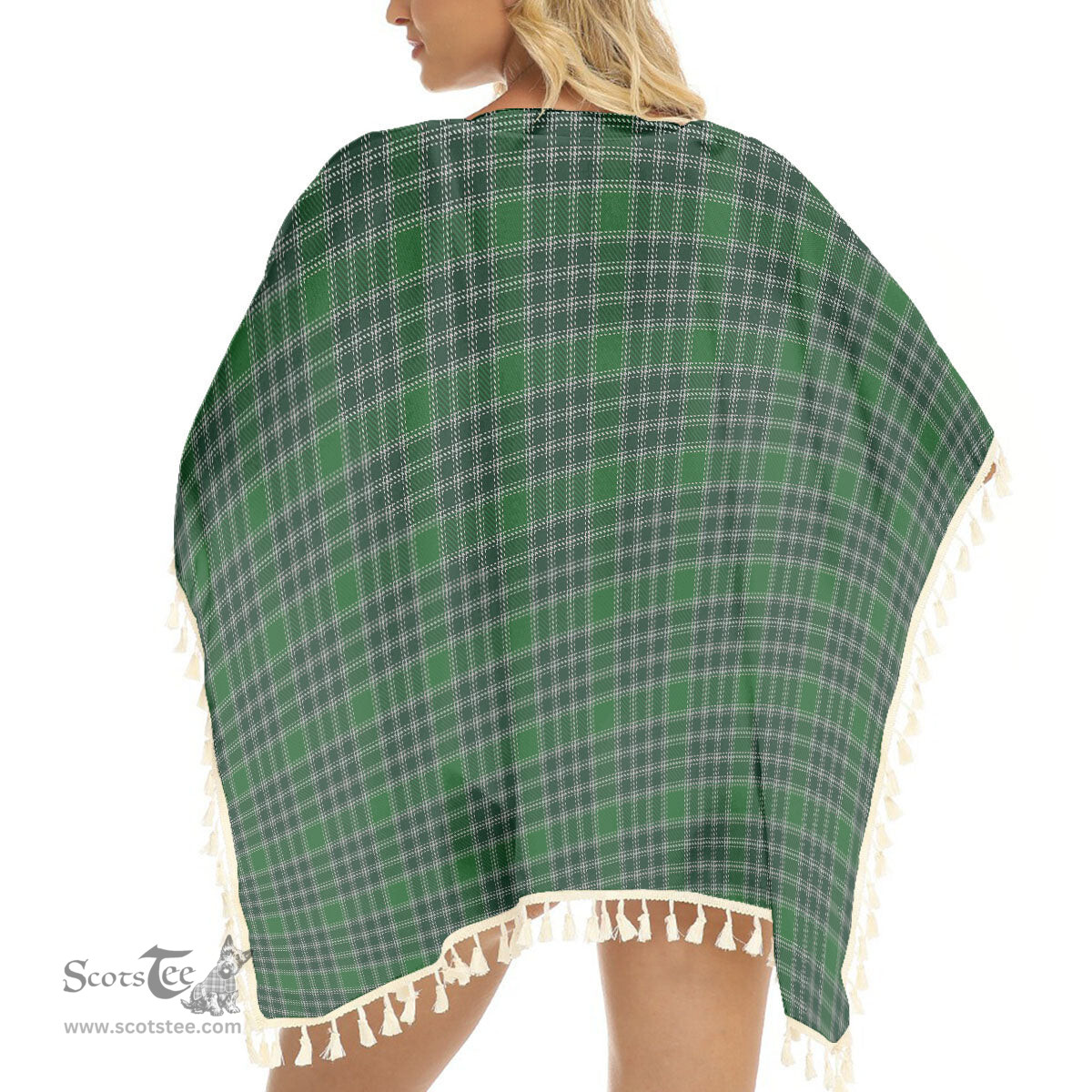 ScotsTee Shop Scottish MacDonald Lord of the Isles Hunting Tartan Square Fringed Shawl