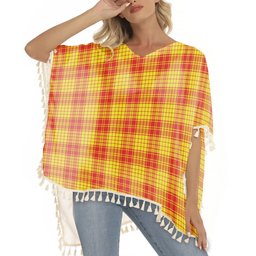 ScotsTee Shop Scottish McMillan Dress Modern Tartan Square Fringed Shawl